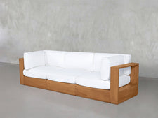 3-Seat Modular Sofa Teak Outdoor - 7th Avenue