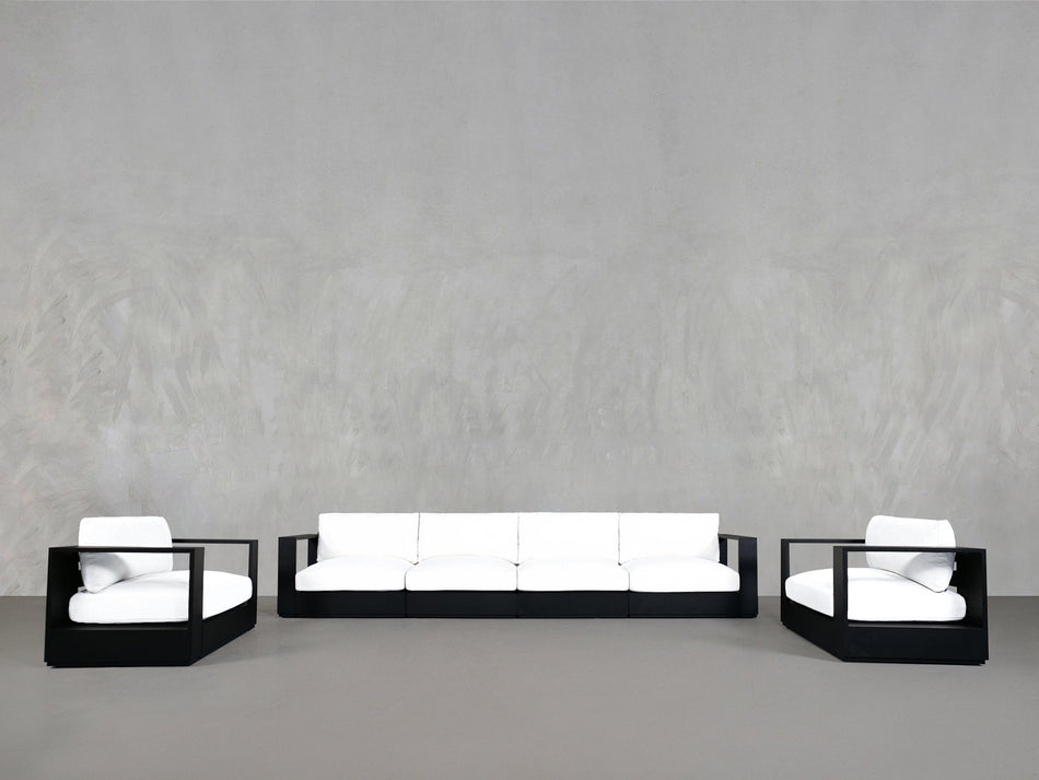 4 - 1 - 1 Sofa & Armchair Set Aluminum Outdoor - 7th Avenue