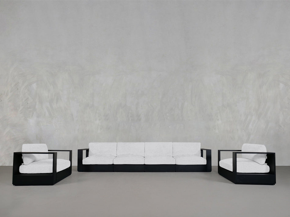 4 - 1 - 1 Sofa & Armchair Set Aluminum Outdoor - 7th Avenue