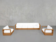 4-1-1 Sofa & Armchair Set Teak Outdoor - 7th Avenue