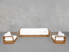 4-1-1 Sofa & Armchair Set Teak Outdoor - 7th Avenue