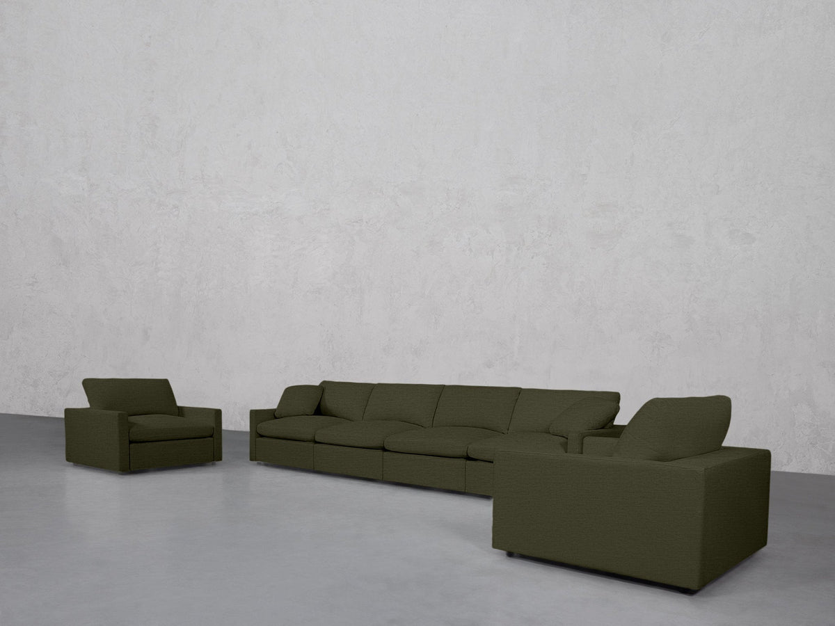 4-1-1 Sofa & Armchair Set (Thin Arms) - 7th Avenue