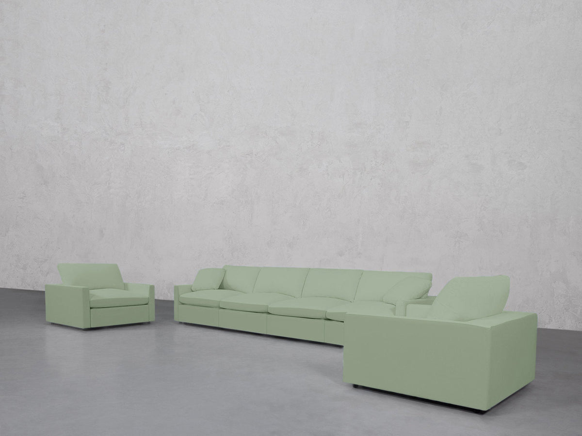 4-1-1 Sofa & Armchair Set (Thin Arms) - 7th Avenue