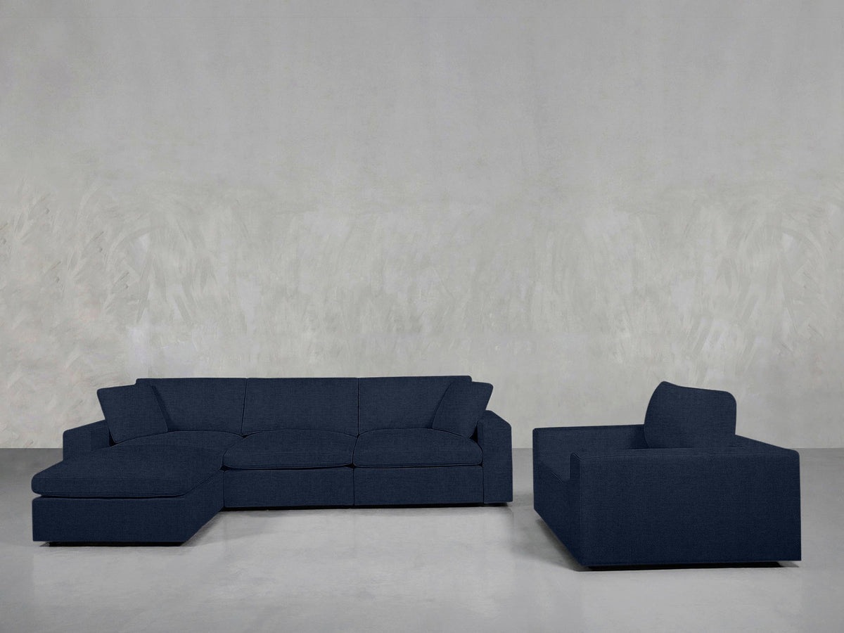 4-1 Sectional & Armchair Set - 7th Avenue