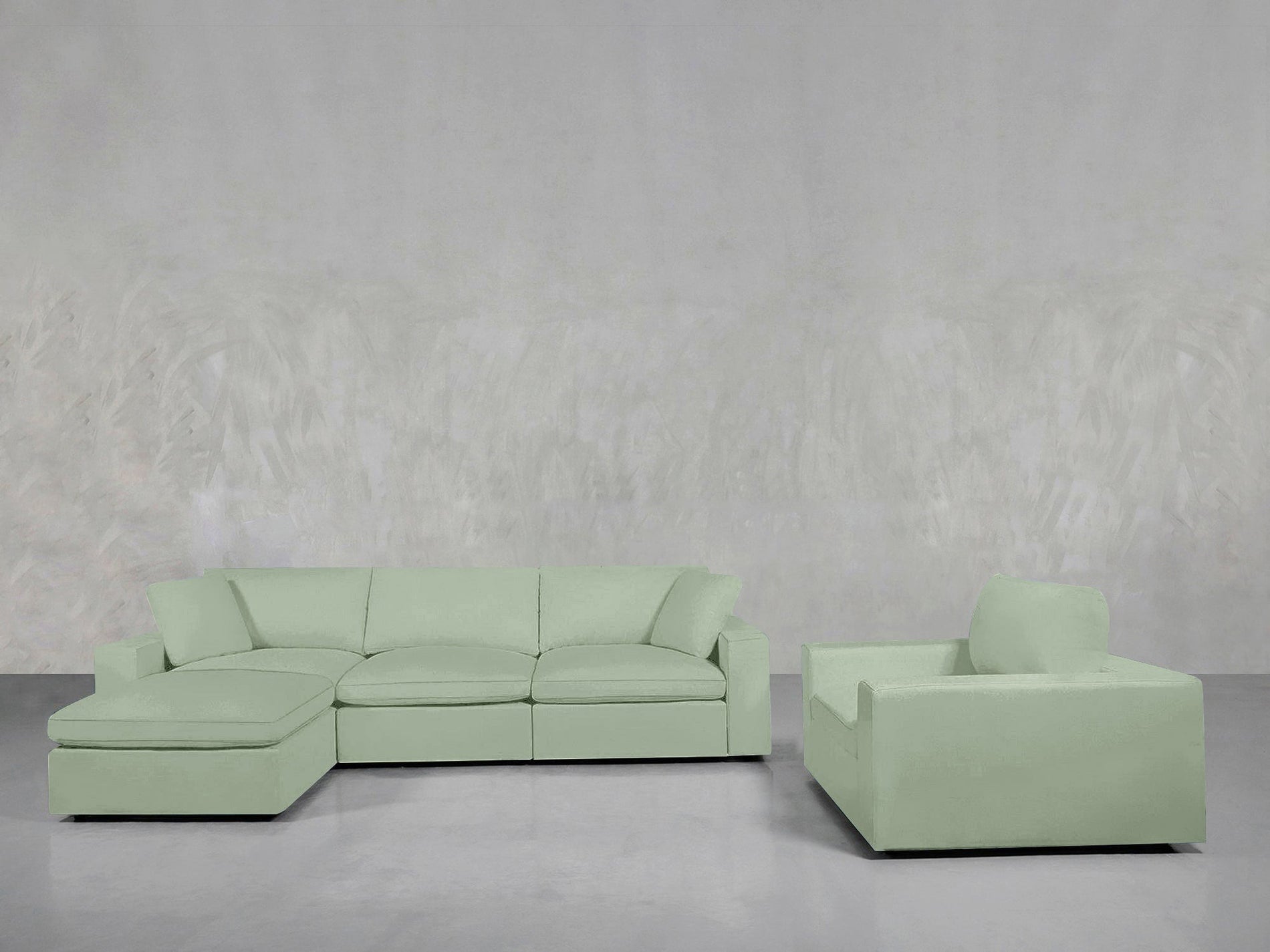 4-1 Sectional & Armchair Set - 7th Avenue