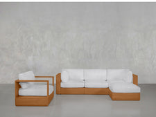 4-1 Sectional & Armchair Set Teak Outdoor - 7th Avenue