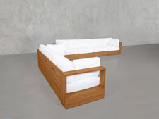4-3 Sofa Set Teak Outdoor - 7th Avenue