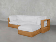 4-Seat Modular Chaise Sectional Teak Outdoor
