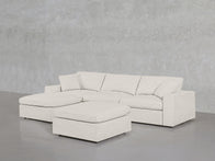 4-Seat Modular Chaise Sectional with Ottoman