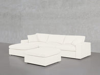 4-Seat Modular Chaise Sectional with Ottoman