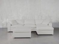 4-Seat Modular Chaise Sectional with Ottoman