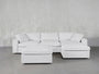 4-Seat Modular Chaise Sectional with Ottoman