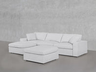 4-Seat Modular Chaise Sectional with Ottoman