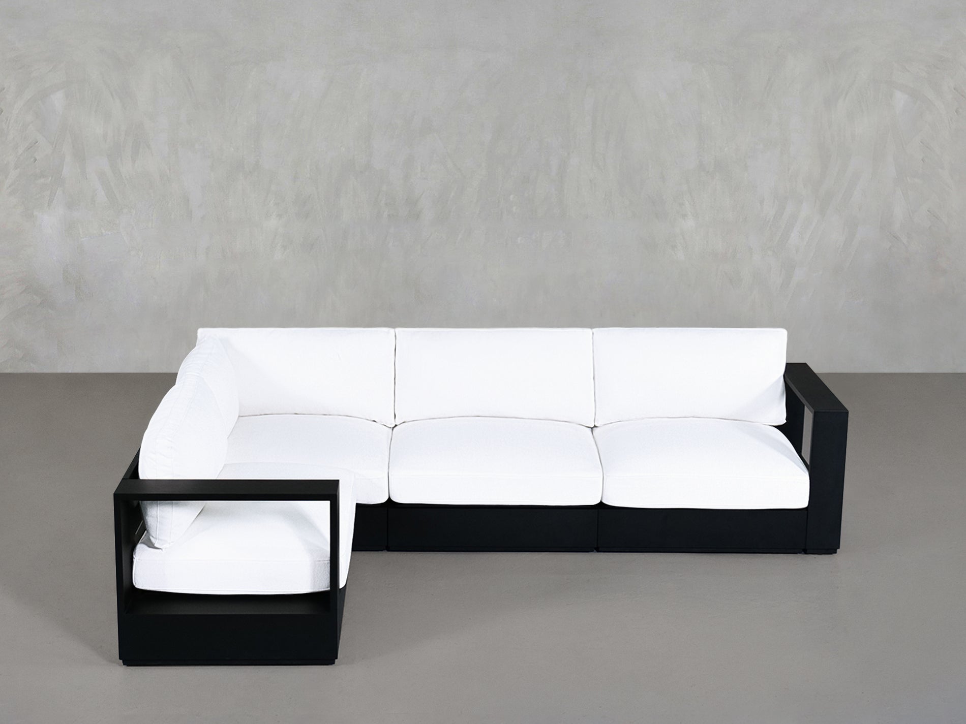 4-Seat Modular Corner Sectional Aluminum Outdoor