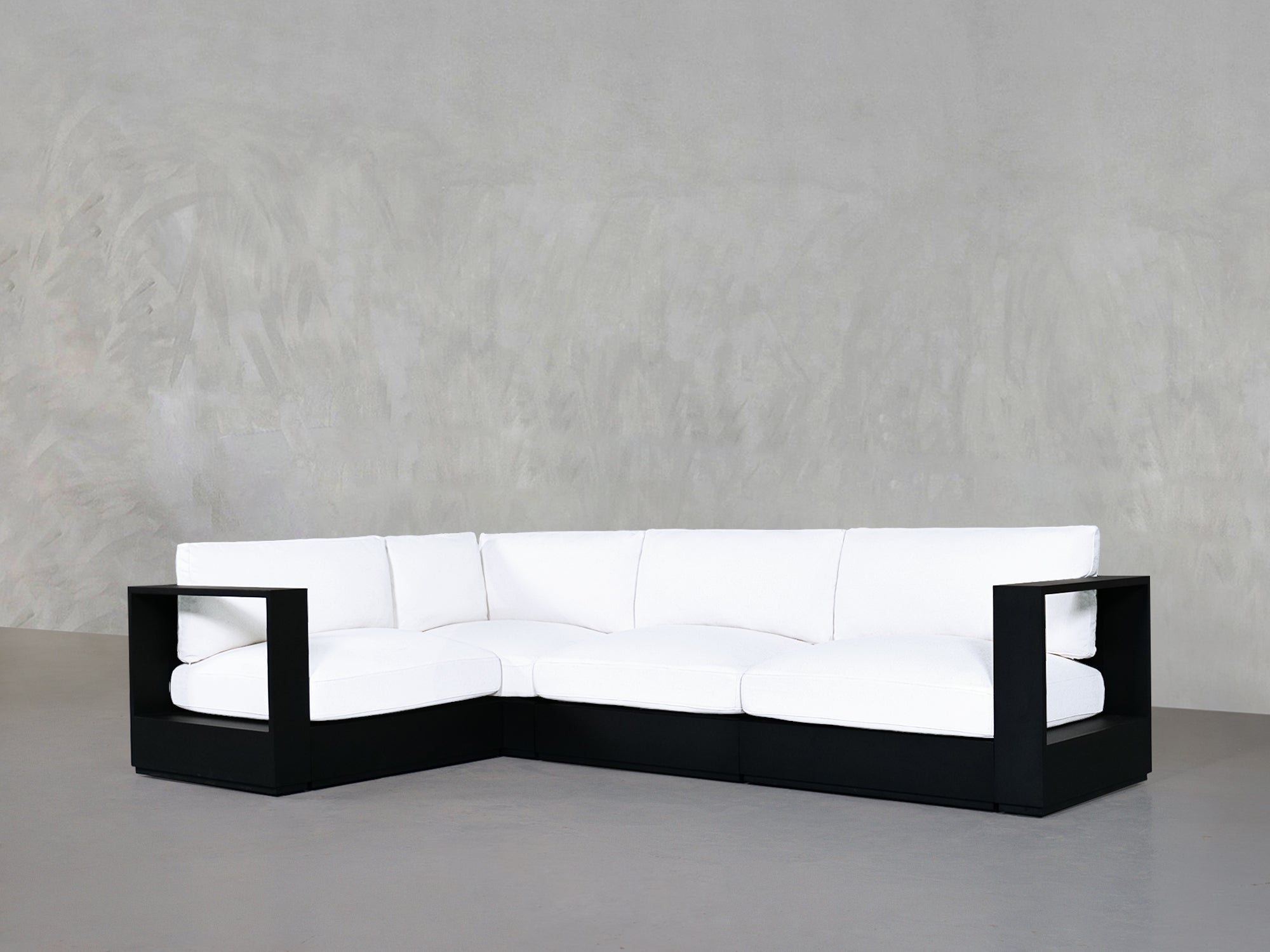 4-Seat Modular Corner Sectional Aluminum Outdoor