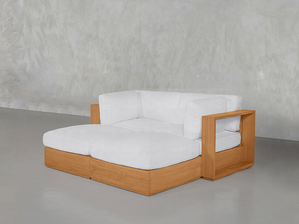 4-Seat Modular Daybed Teak Outdoor