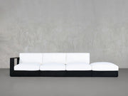 4-Seat Modular Lounger Sofa Aluminum Outdoor
