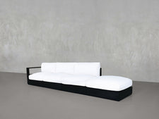 4-Seat Modular Lounger Sofa Aluminum Outdoor