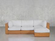 4-Seat Modular Chaise Sectional Teak Outdoor - 7th Avenue
