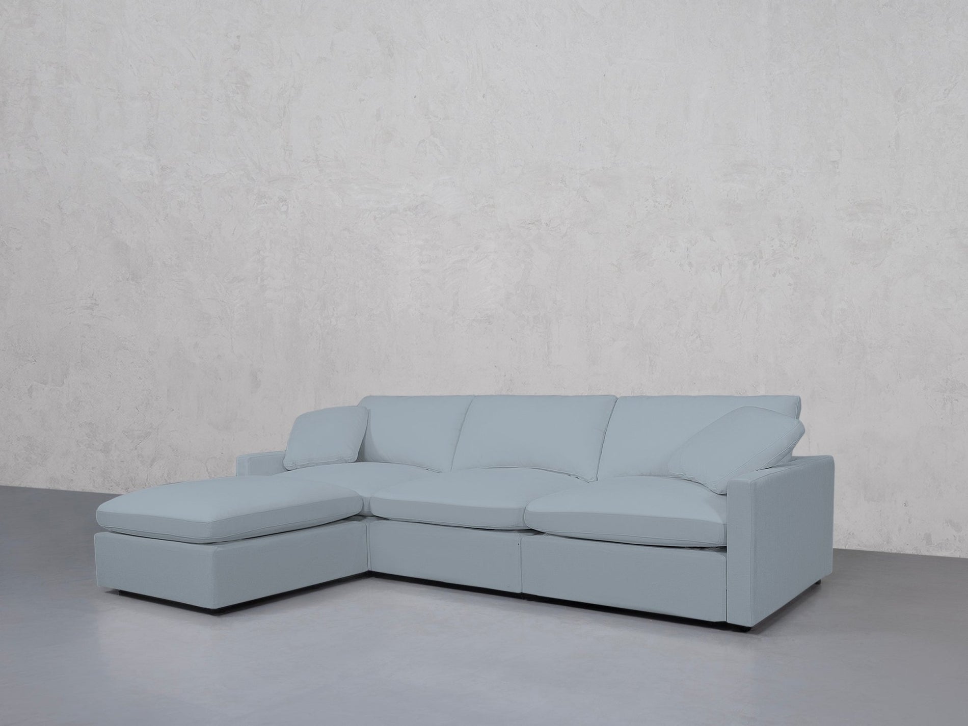 4-Seat Modular Chaise Sectional (Thin Arms) - 7th Avenue