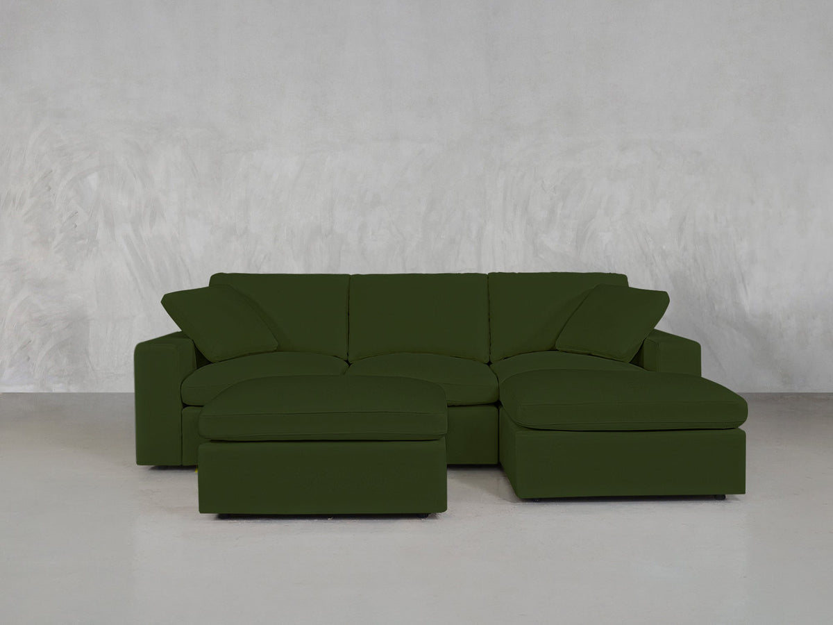 4 - Seat Modular Chaise Sectional with Ottoman - 7th Avenue