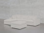 4 - Seat Modular Chaise Sectional with Ottoman - 7th Avenue