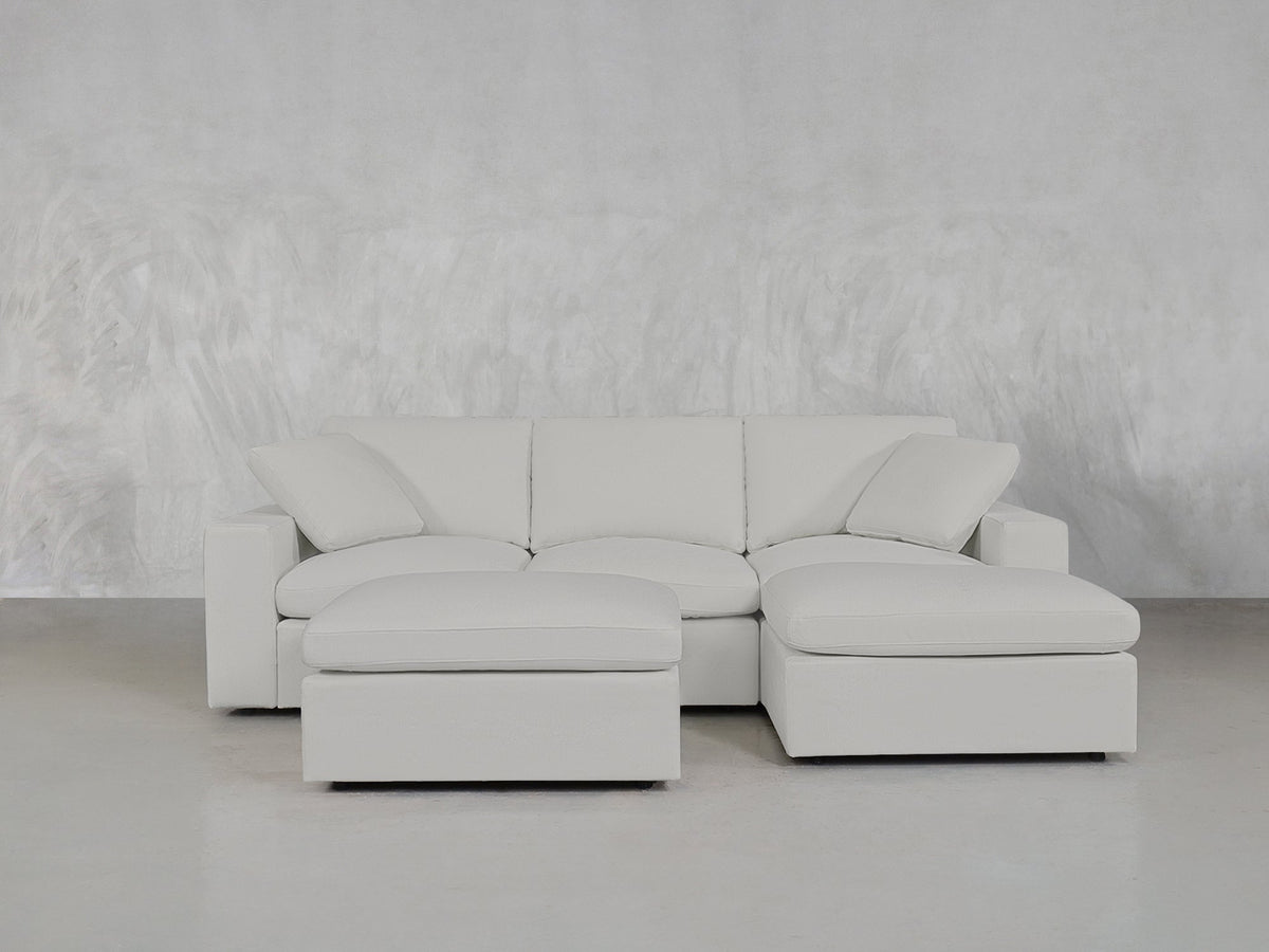 4 - Seat Modular Chaise Sectional with Ottoman - 7th Avenue