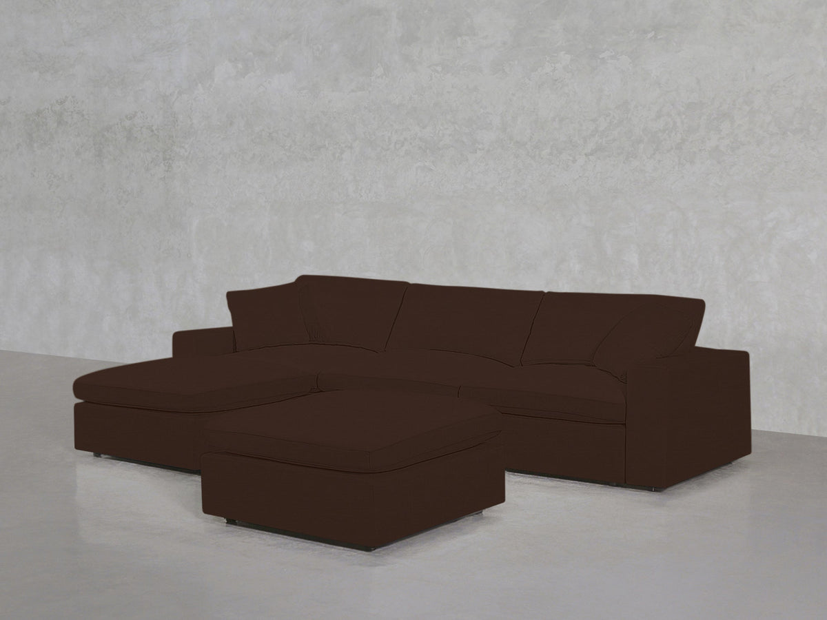 4 - Seat Modular Chaise Sectional with Ottoman - 7th Avenue