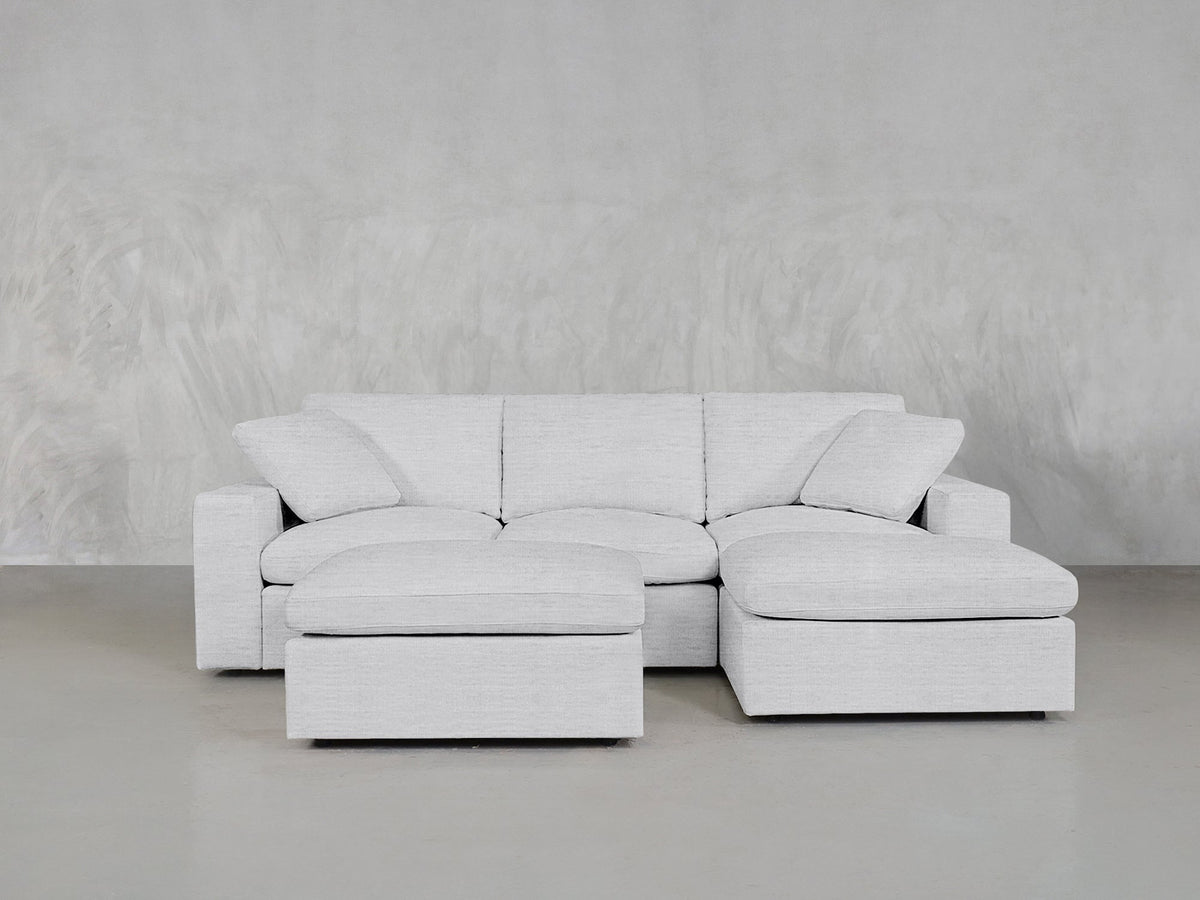 4 - Seat Modular Chaise Sectional with Ottoman - 7th Avenue