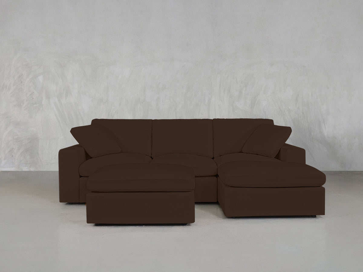 4 - Seat Modular Chaise Sectional with Ottoman - 7th Avenue