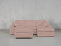4 - Seat Modular Chaise Sectional with Ottoman - 7th Avenue