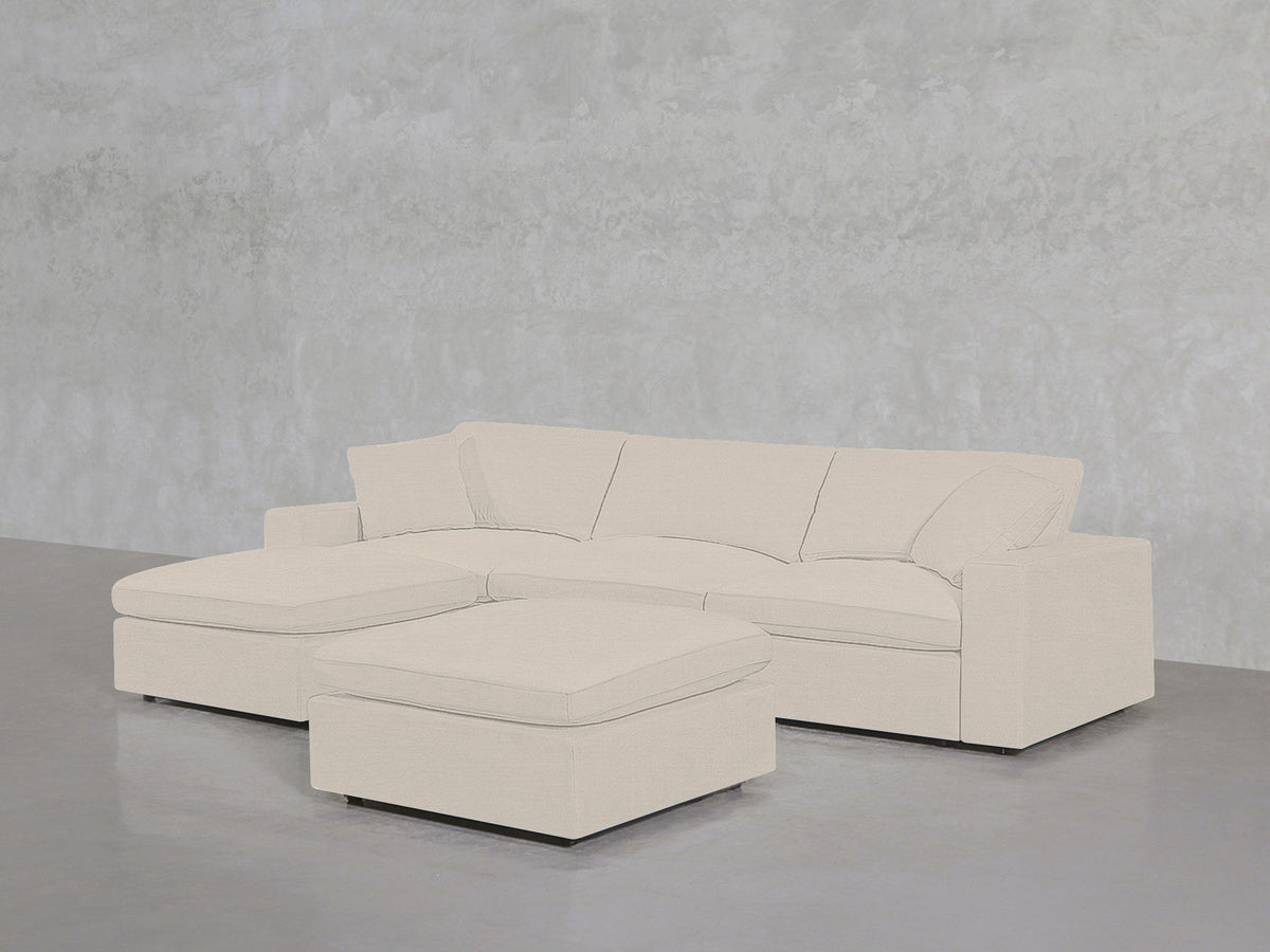 4 - Seat Modular Chaise Sectional with Ottoman - 7th Avenue