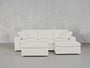 4 - Seat Modular Chaise Sectional with Ottoman - 7th Avenue