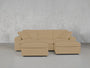 4 - Seat Modular Chaise Sectional with Ottoman - 7th Avenue