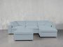 4 - Seat Modular Chaise Sectional with Ottoman - 7th Avenue