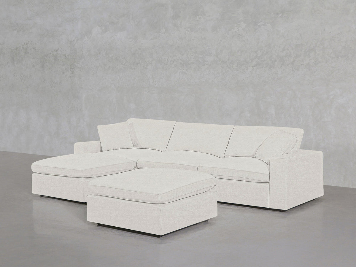 4 - Seat Modular Chaise Sectional with Ottoman - 7th Avenue
