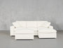 4 - Seat Modular Chaise Sectional with Ottoman - 7th Avenue