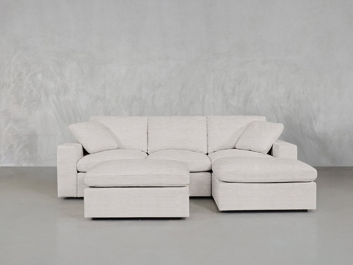 4 - Seat Modular Chaise Sectional with Ottoman - 7th Avenue
