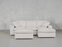 4 - Seat Modular Chaise Sectional with Ottoman - 7th Avenue