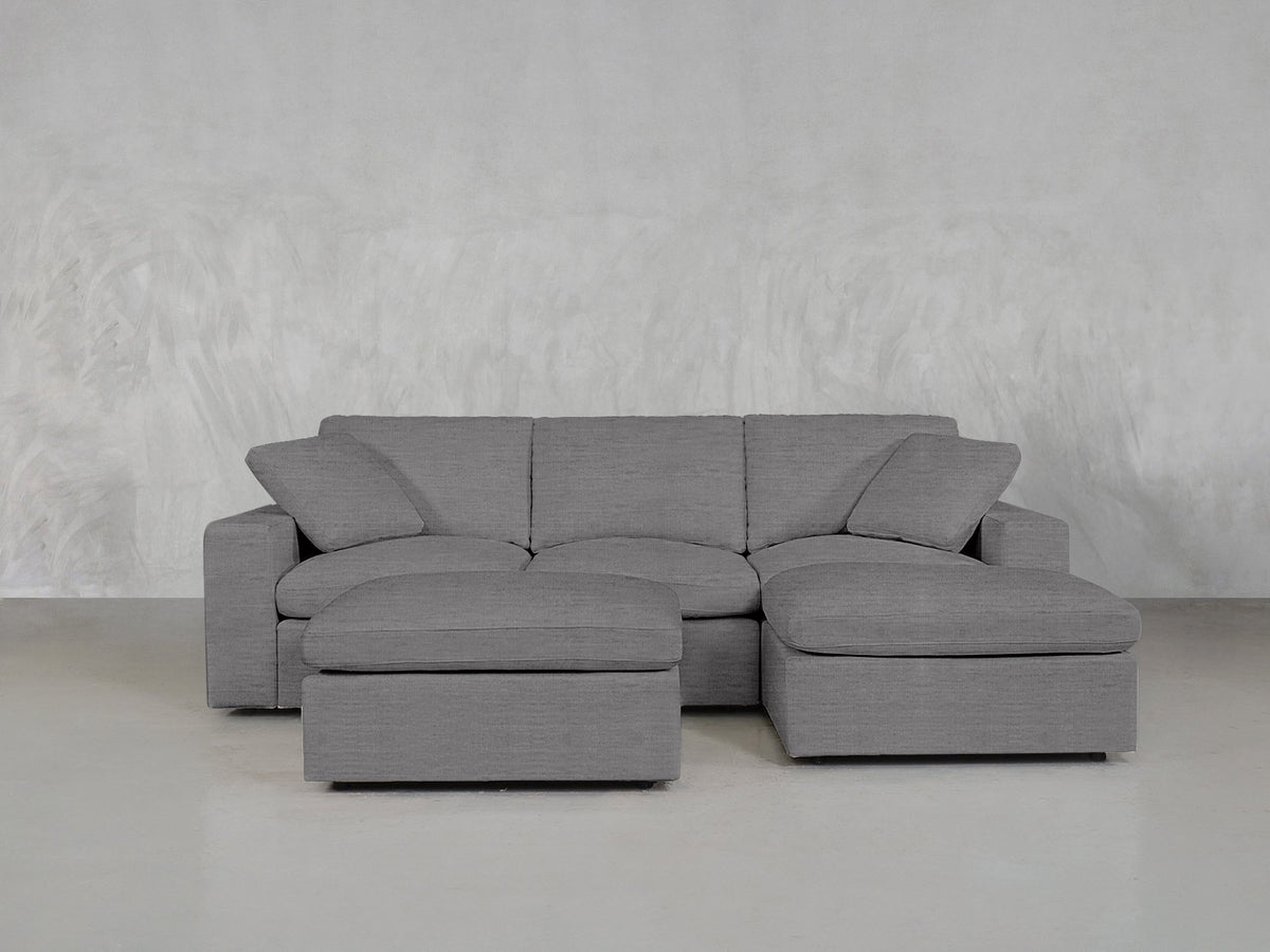 4 - Seat Modular Chaise Sectional with Ottoman - 7th Avenue