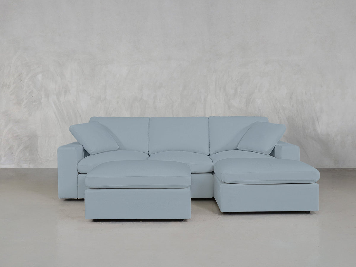 4 - Seat Modular Chaise Sectional with Ottoman - 7th Avenue