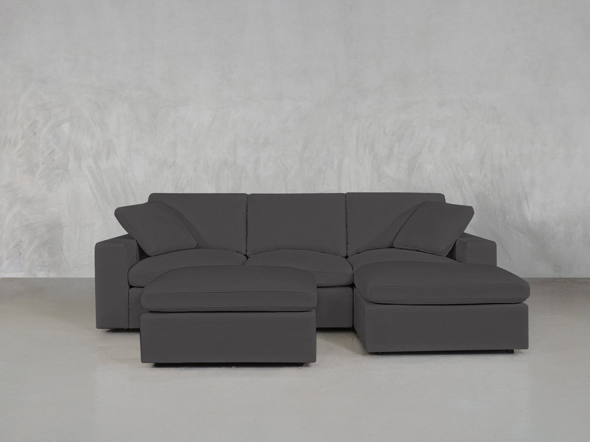 4 - Seat Modular Chaise Sectional with Ottoman - 7th Avenue
