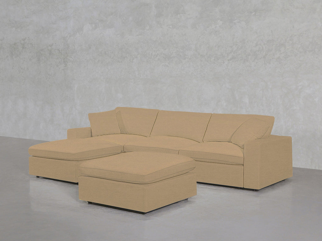 4 - Seat Modular Chaise Sectional with Ottoman - 7th Avenue