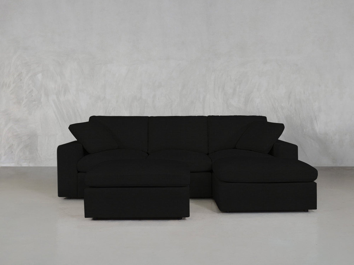 4 - Seat Modular Chaise Sectional with Ottoman - 7th Avenue