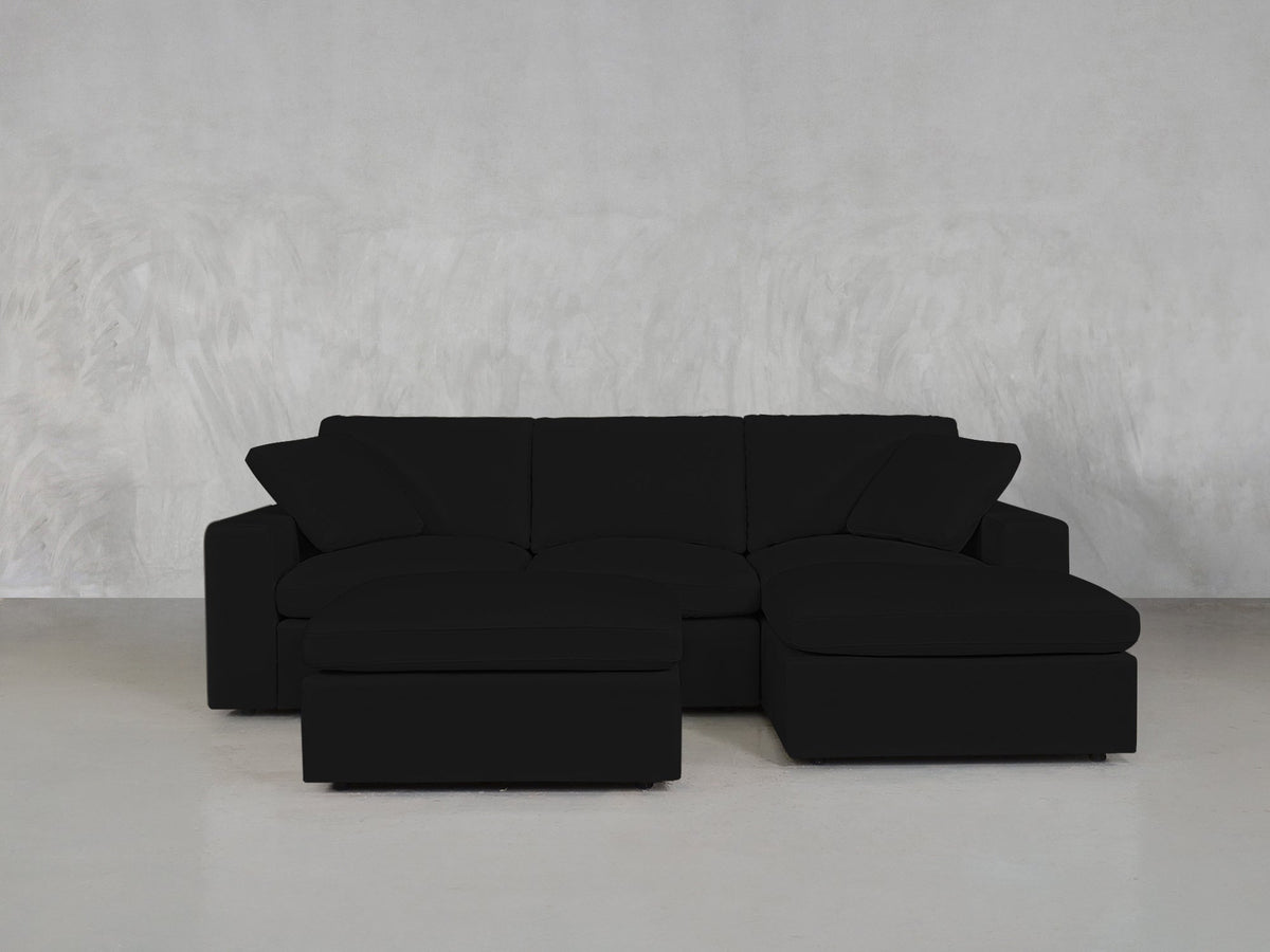 4 - Seat Modular Chaise Sectional with Ottoman - 7th Avenue