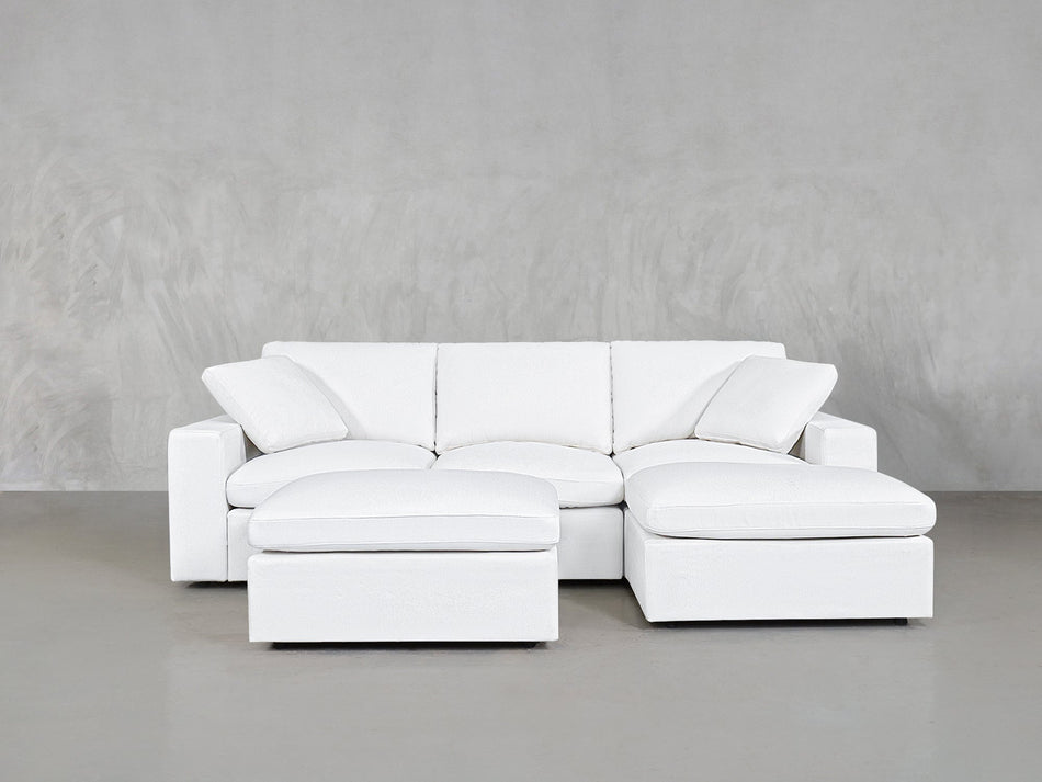4 - Seat Modular Chaise Sectional with Ottoman - 7th Avenue