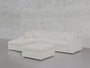 4-Seat Modular Chaise Sectional with Ottoman