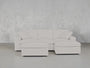 4-Seat Modular Chaise Sectional with Ottoman