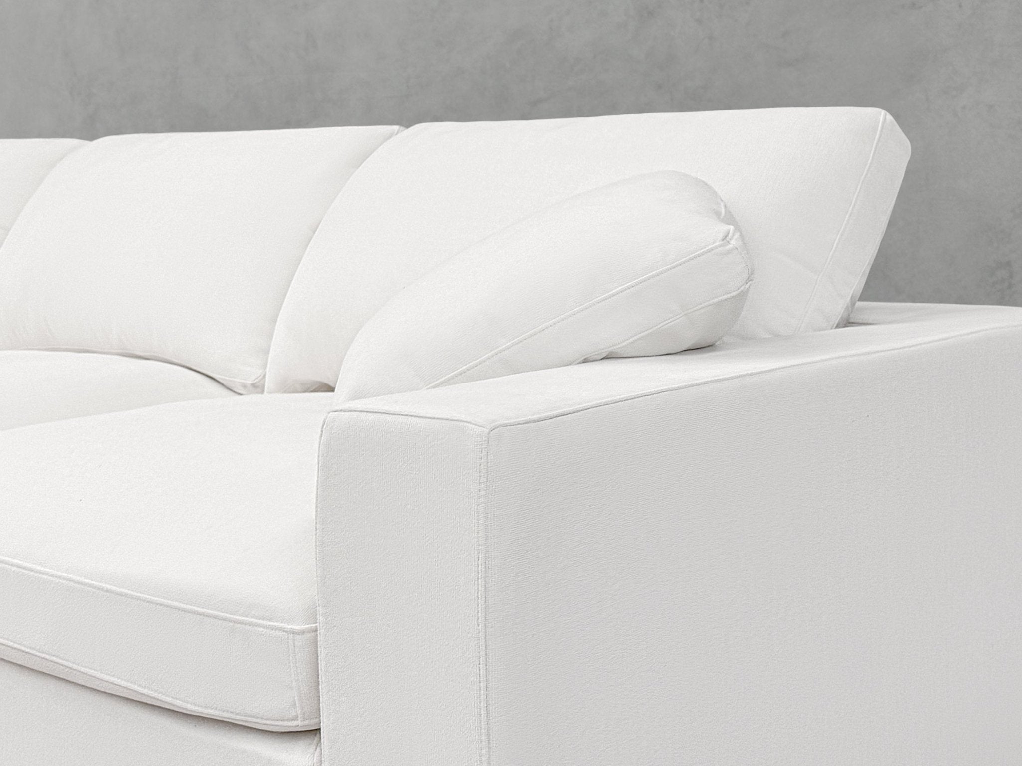 Close-up of cushion and seam