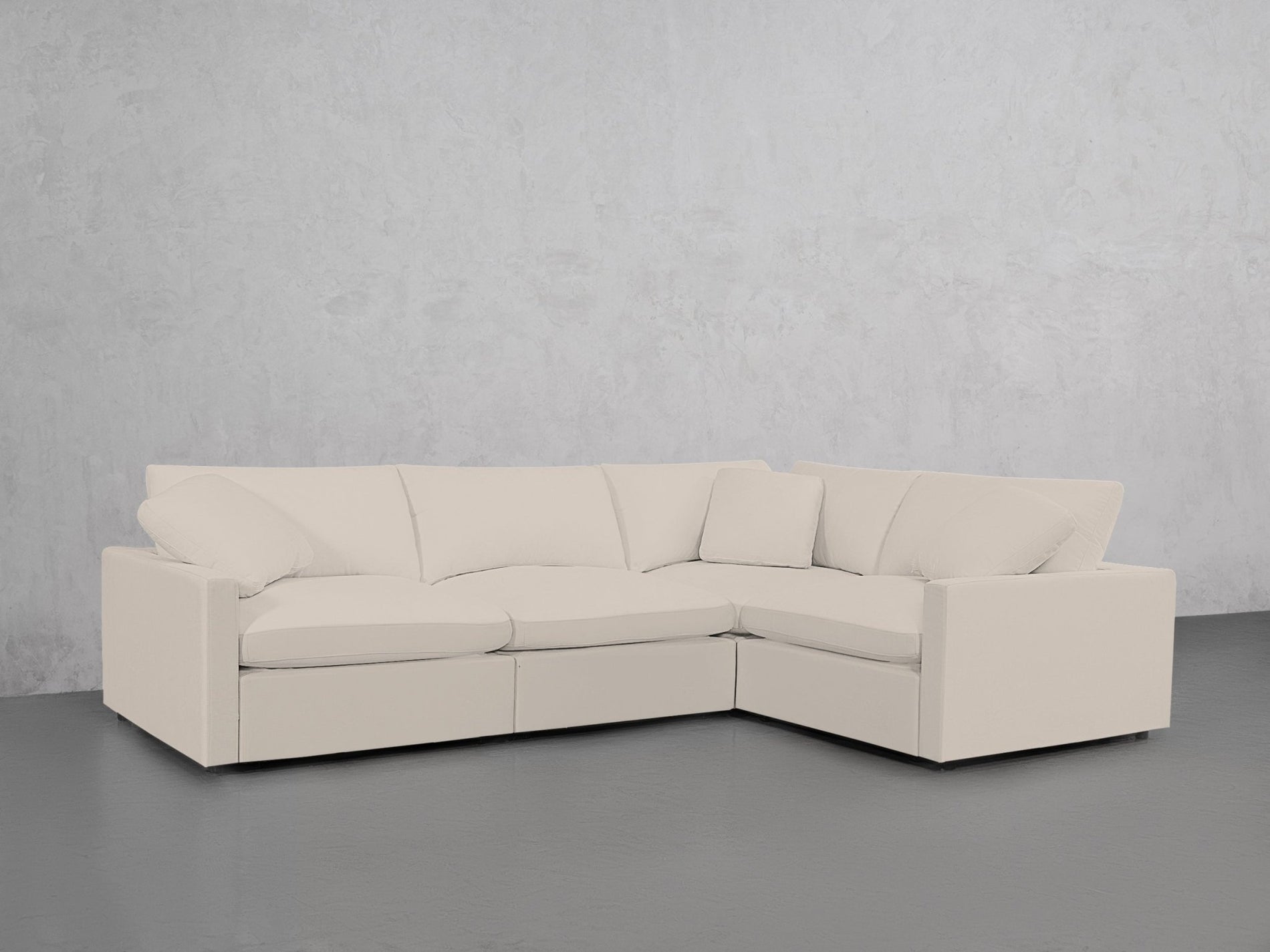 4-Seat Modular Corner Right Sectional (Thin Arms) - 7th Avenue